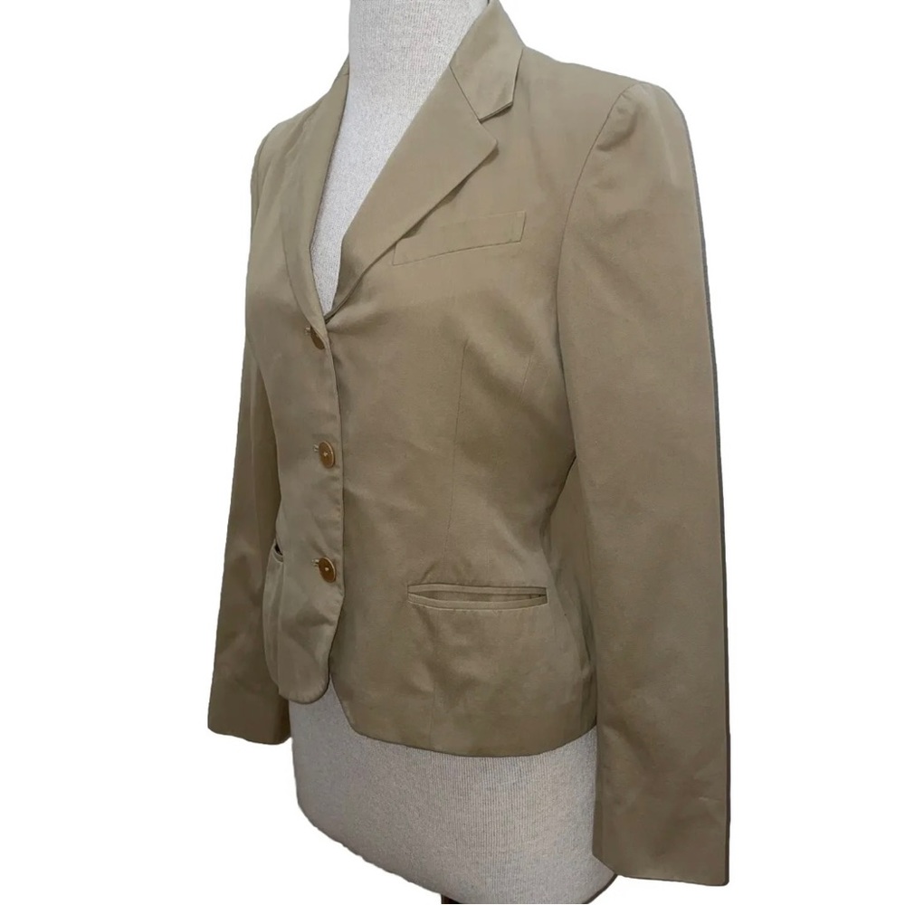 Ralph Lauren BLack Label Khaki Tan Business Casual Classic Blazer Size 10 Medium - Picture 2 of 15
